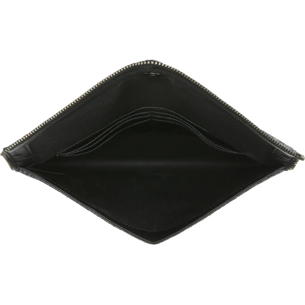 Rebecca Minkoff Black Glitter Leo Clutch NWOT - Picture 5 of 16